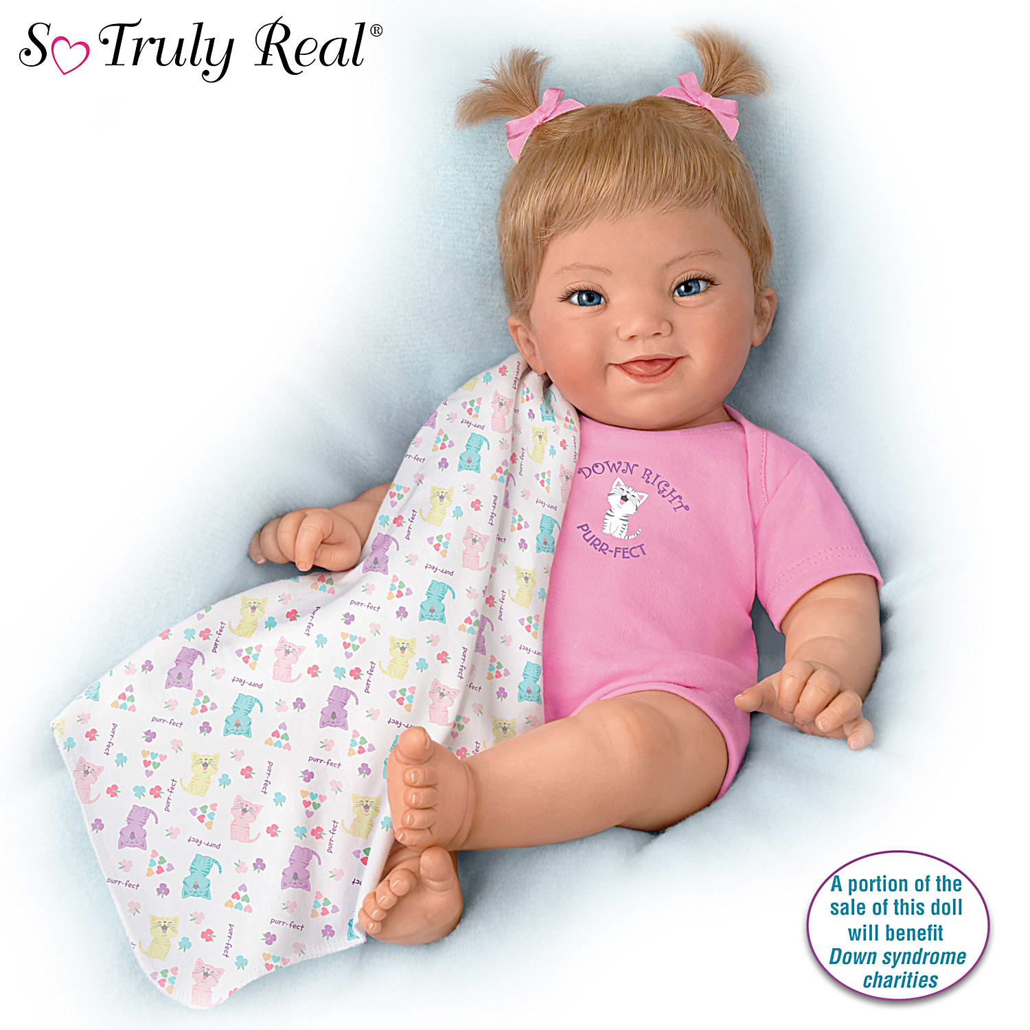 So Truly Real Down Right Purr fect Baby Vinyl Doll By Artist Ping