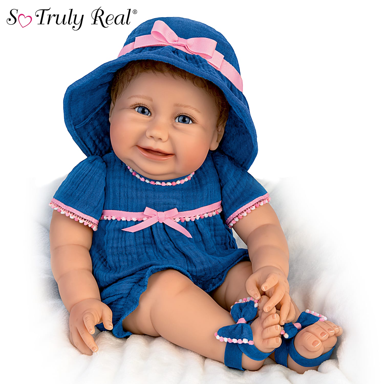 So Truly Real Summertime Sweetie Realistic Baby Doll With Hand-Rooted Hair  Featuring A Tassel-Trimmed