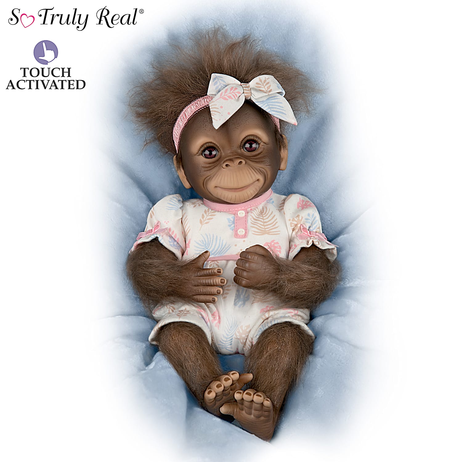 So Truly Real Keiko Lifelike Monkey Doll With Hand Applied Mohair