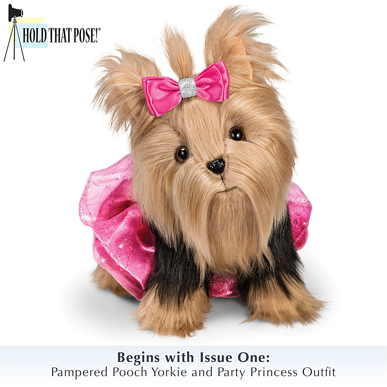 Hold That Pose Pampered Pooch Plush Yorkie Dog Custom Designed Accessory Collection