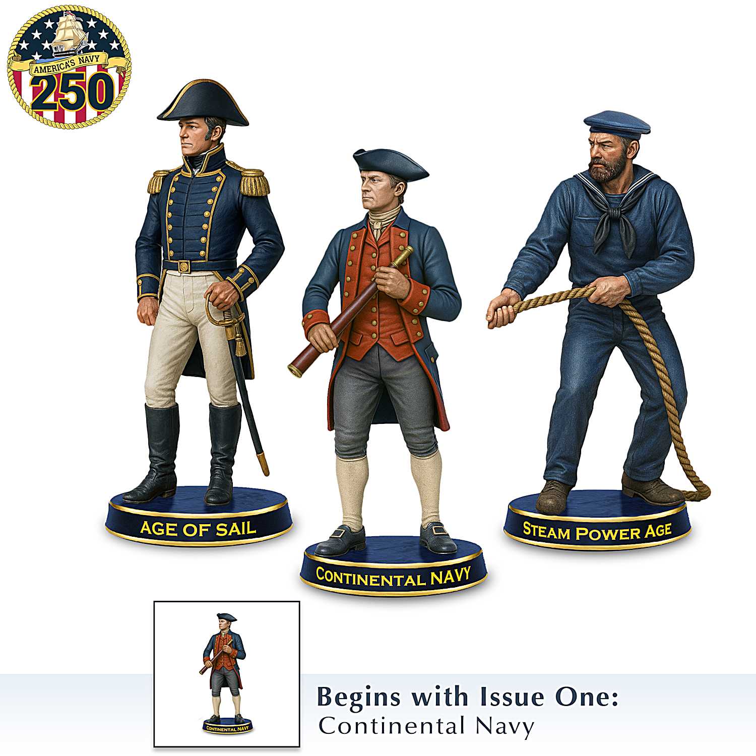 コレクション US.NAVY U.S. Navy Hand-Painted Figure Collection Featuring Sailors From