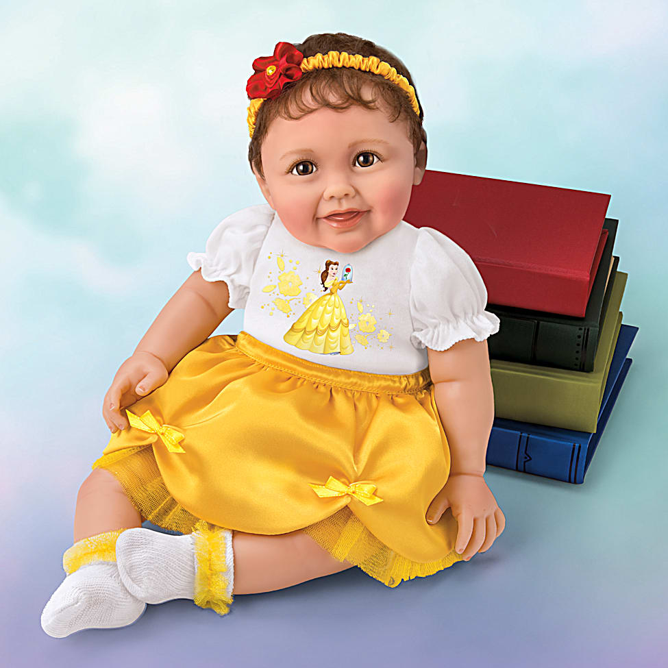 So Truly Real Precious Little Disney Princess Vinyl Baby Doll By Artist Ping Lau With An Elaborate Ensemble Featuring Disney S Belle