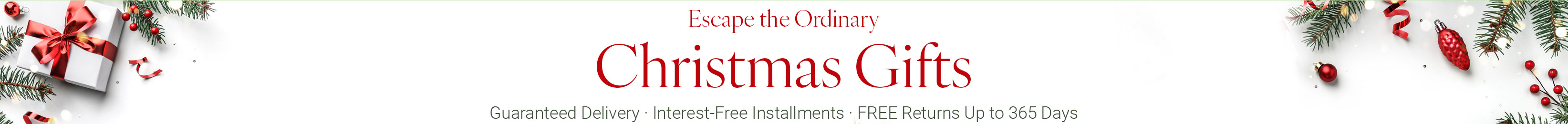 Escape the Ordinary - Christmas Gifts: Guaranteed Delivery - Interest-Free Installments - FREE Returns Up to 365 Days