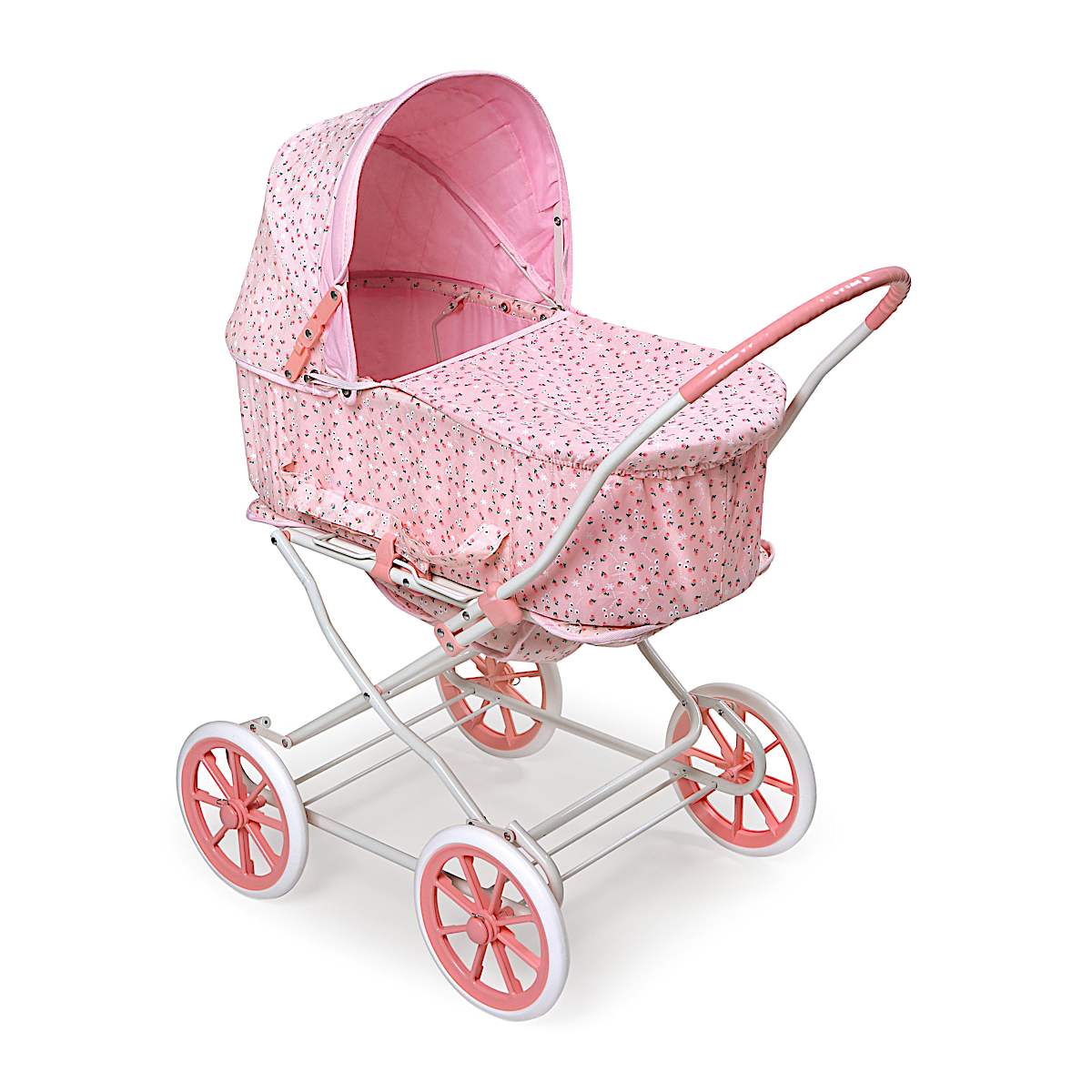Convertible All In One Pink Pram Baby Doll Toy Stroller For Children 6 That Fits Dolls Up To 22