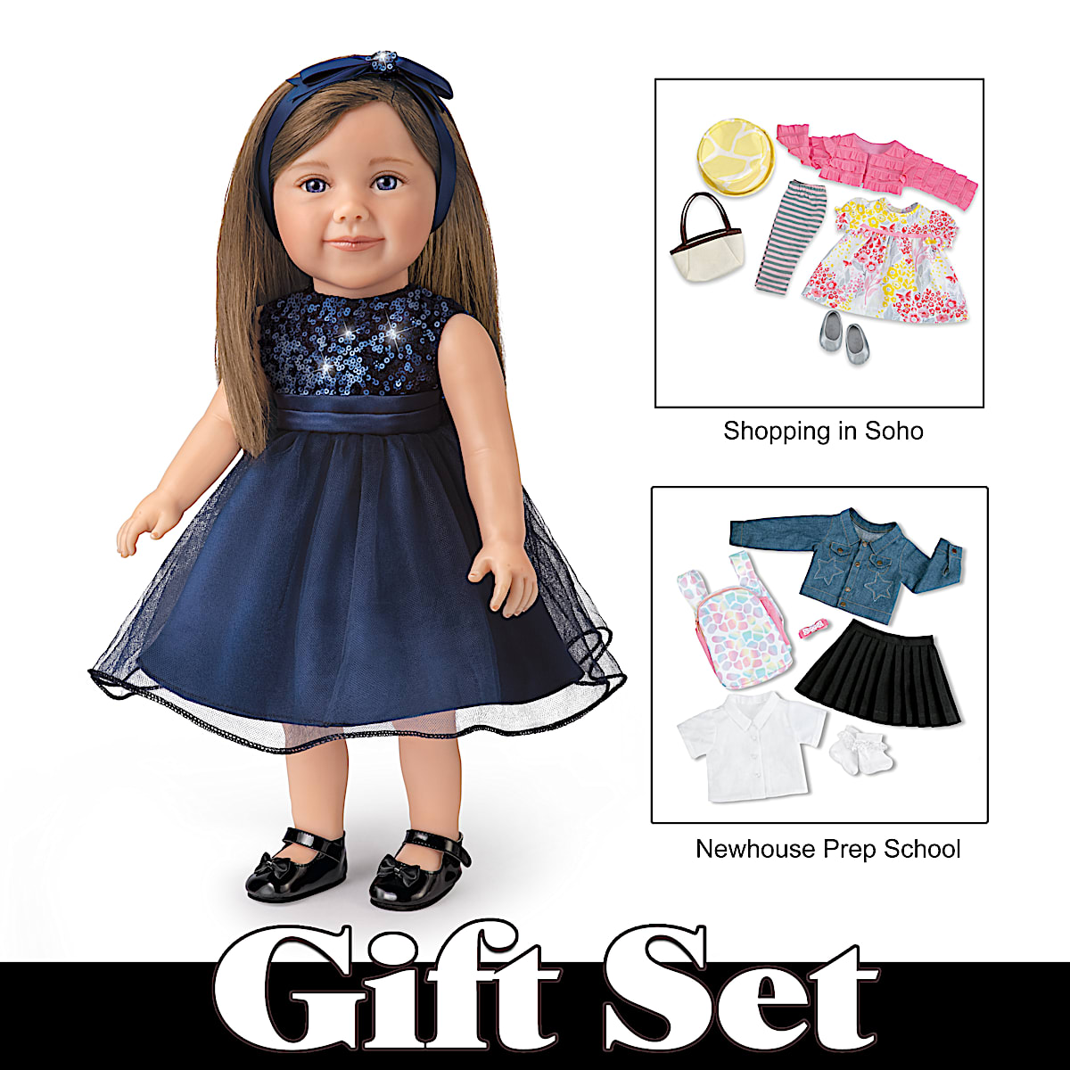 Lucys Big Adventures 18 Tall Lifelike Child Play Doll With Custom Designed Outfits