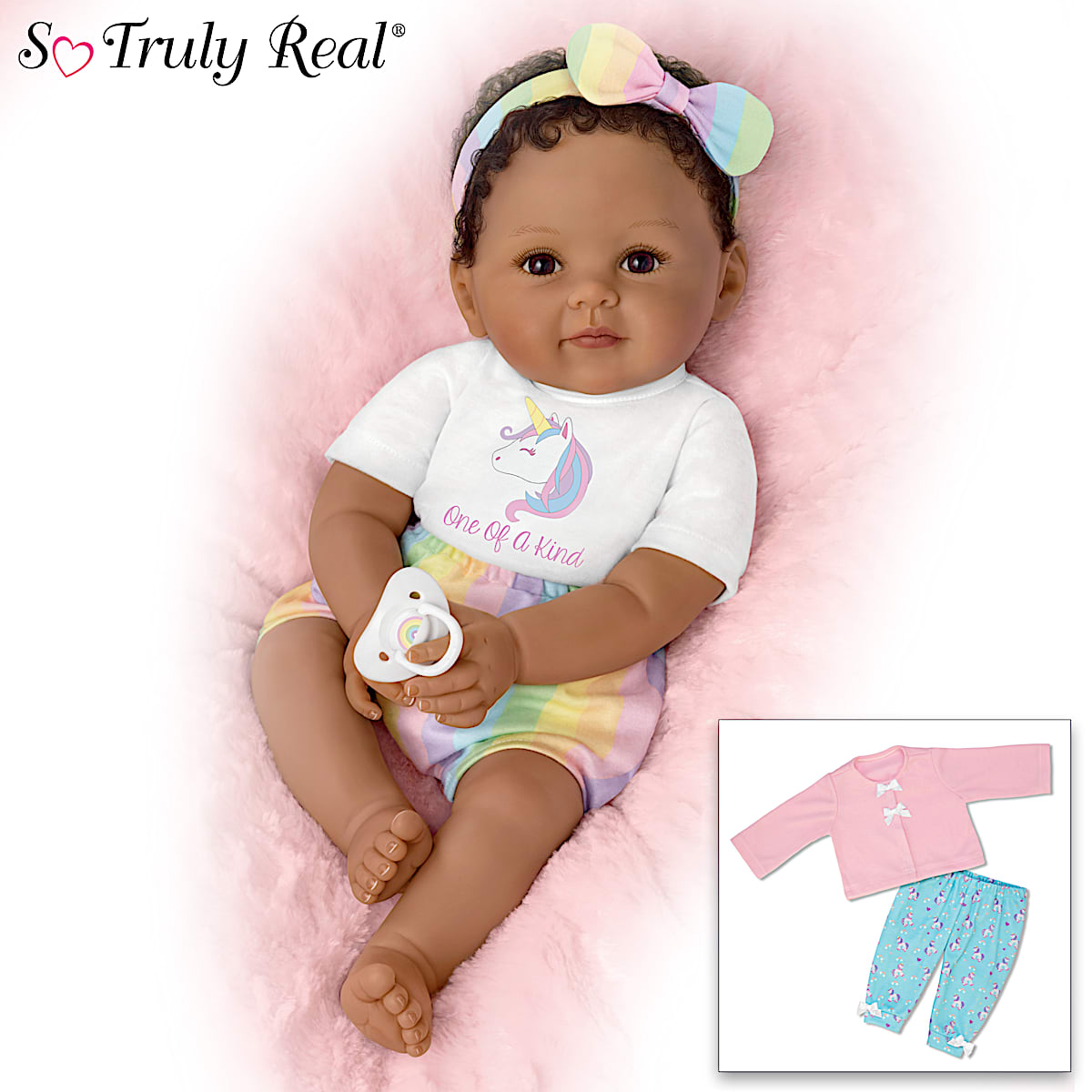 One Of A Kind Ciara Poseable Baby Doll With Extra Outfit