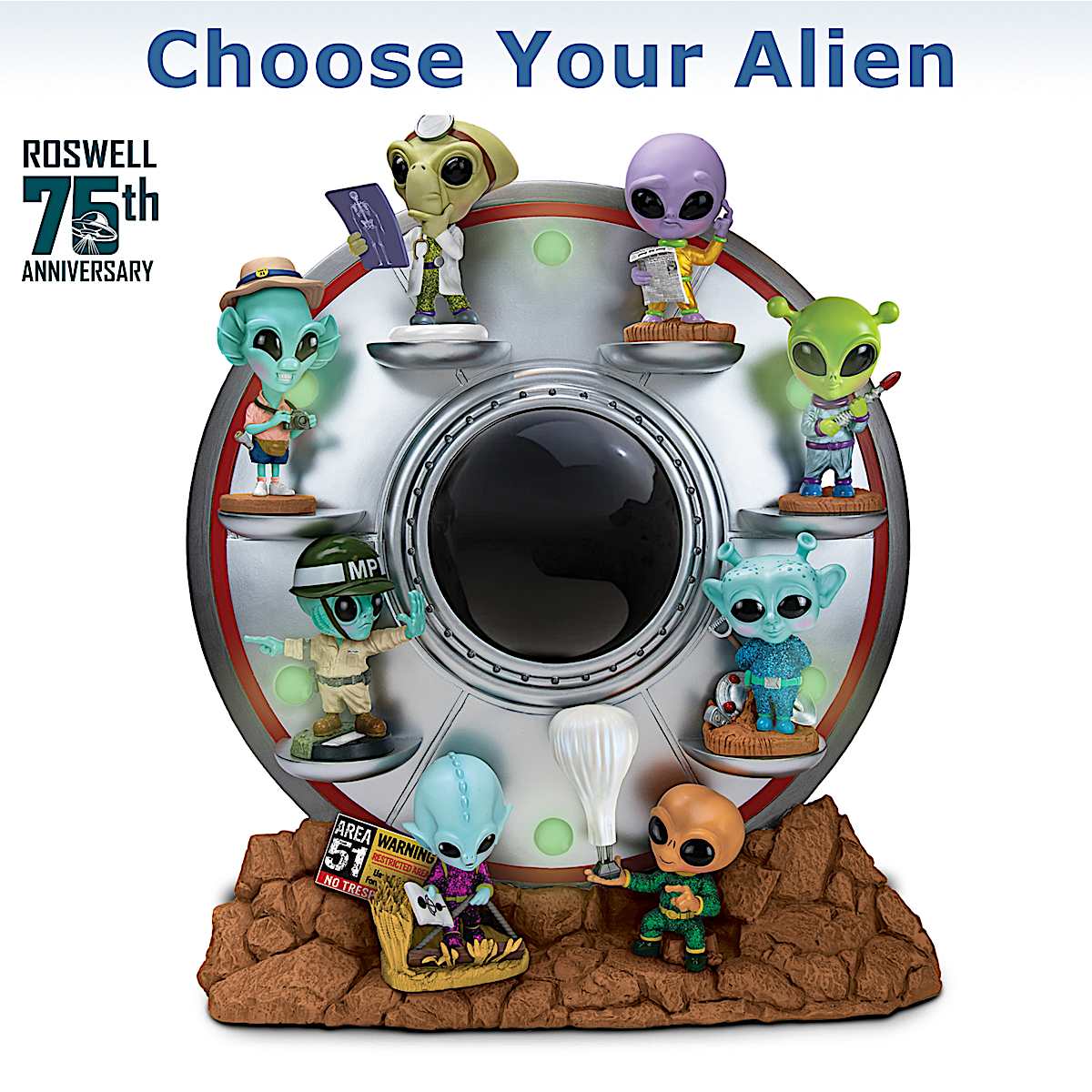 3.5 Tall Hand-Painted Miniature Alien Figures Featuring Quasar