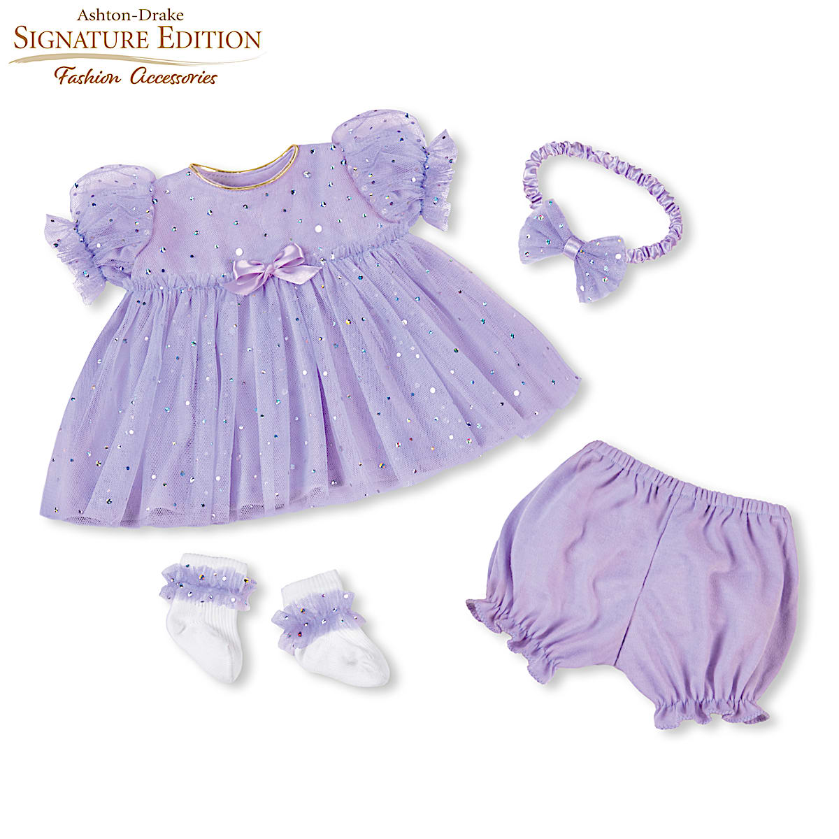 4 Piece Baby Doll Tulle Party Dress Set by Victoria Jordan
