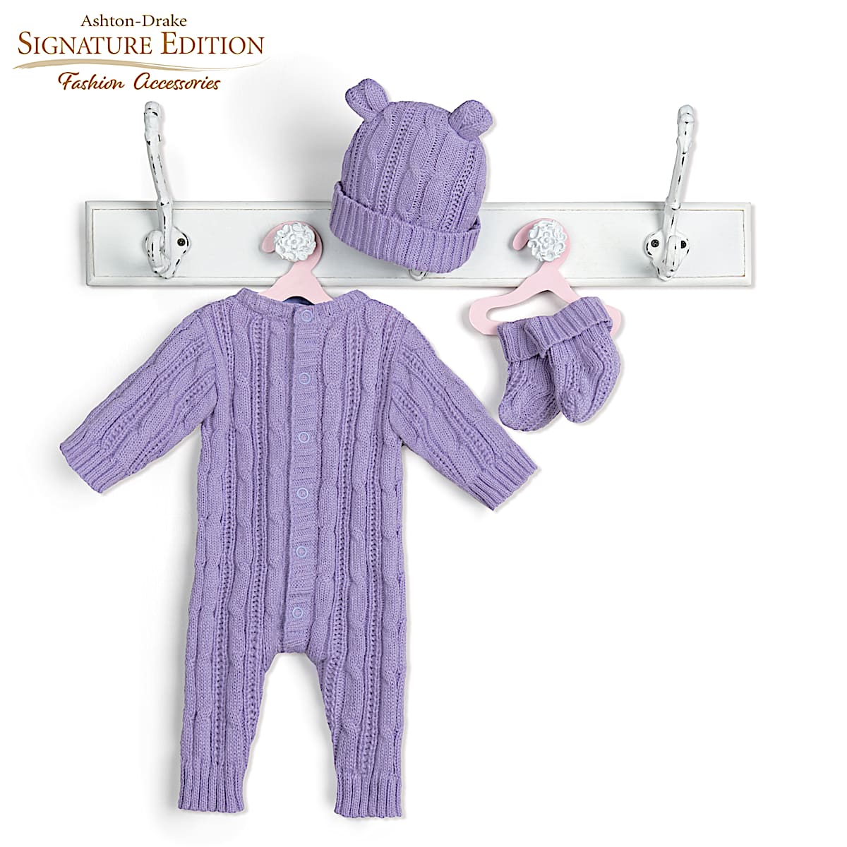 3 Piece Purple Sleeper Ensemble That Fits Baby Dolls 17 To 19 By
