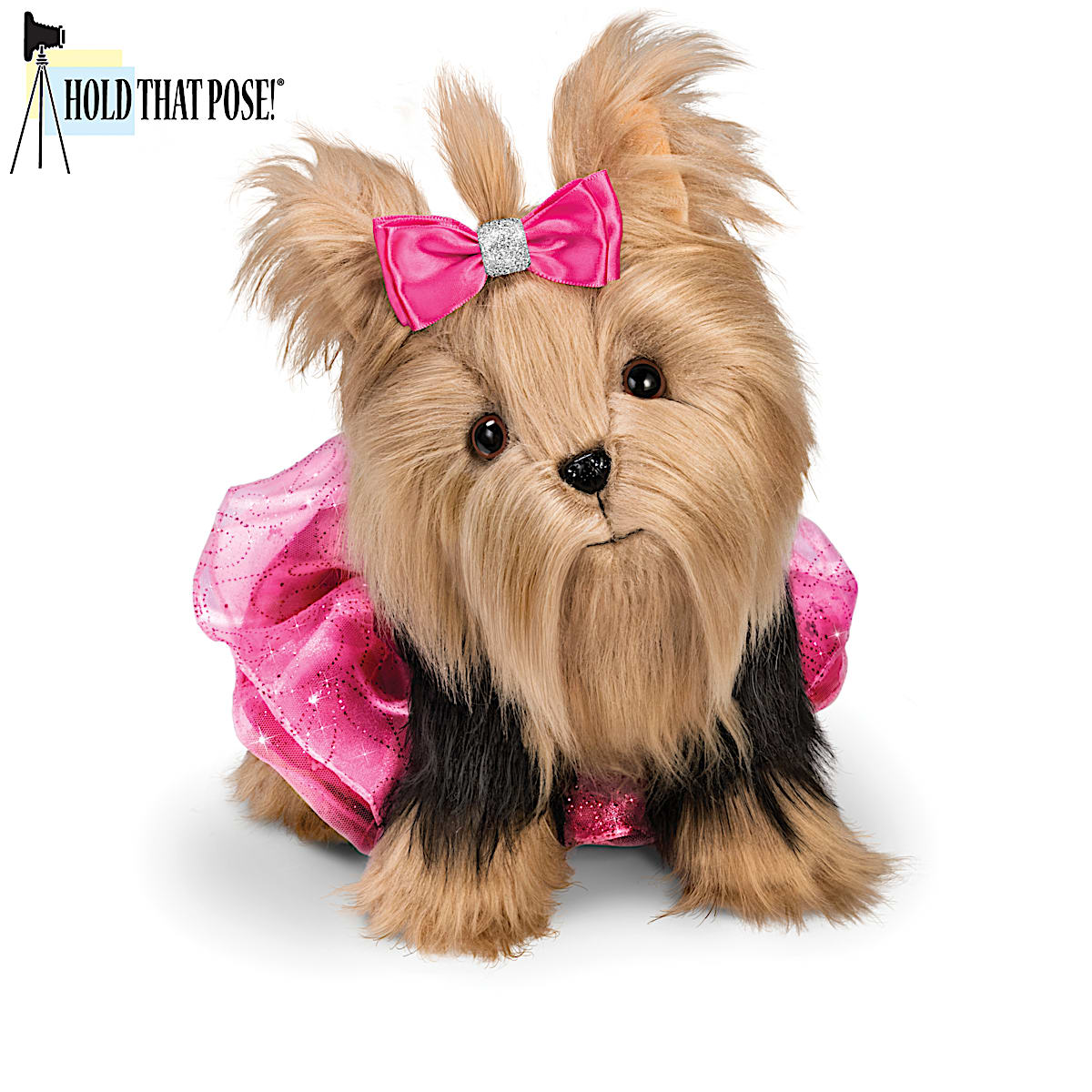 Hold That Pose Pampered Pooch Plush Yorkie Dog Custom Designed