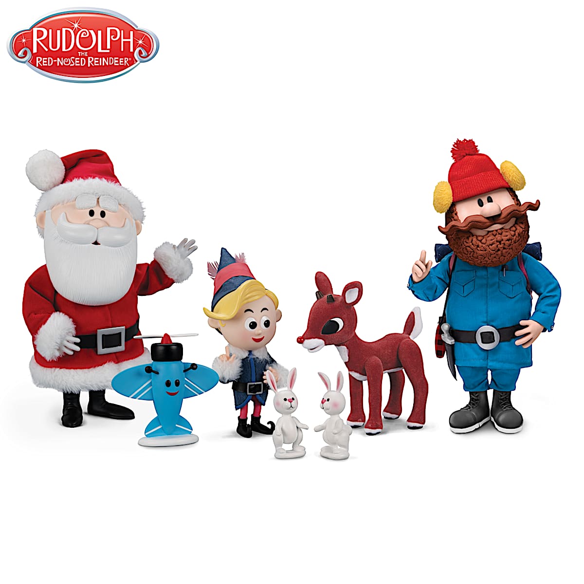 Rudolph The Red-Nosed Reindeer Poseable 1:1-Scale Hand-Painted Figures ...