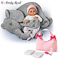 Little Peanut Deluxe Set With Outfit, Diaper Bag And Plush