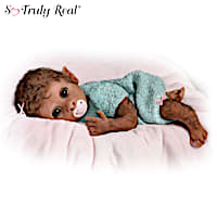 Miniature Full Body Silicone Monkey Dolls With Pacifiers