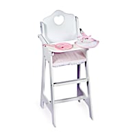 Baby Doll High Chair With DIY Personalization Decals