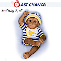 Miniature Full Body Silicone Monkey Dolls With Pacifiers