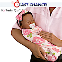 Marissa May "Flora" Baby Doll With Custom Swaddle Blanket