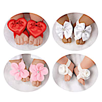 Barefoot Sandals And Headband Accessory Set For Baby Dolls