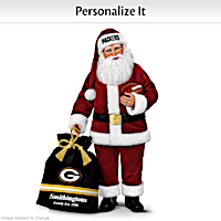 Green Bay Packers Santa Doll With Personalized Bag