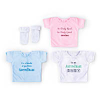 Set Of 3 Shirts And A Pair Of Socks For 17" - 19" Baby Dolls