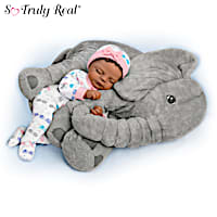 Violet Parker "Nia" Vinyl Baby Doll And Plush Elephant Set