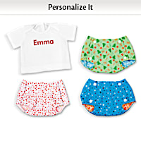 Reversible Baby Doll Diaper Covers & Personalized Tee-Shirt