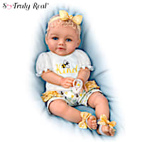 Ping Lau "Bee Kind" Baby Doll With Magnetic Pacifier