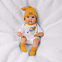 Disney Snow White And The Seven Dwarfs 6 Baby Dolls With Custom One Piece Knit Cap Matching Socks