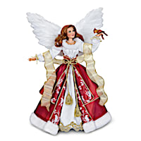 Cardinal-Themed Poseable Musical Angel Doll