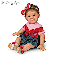 "Little Rhinestone Cowgirl” Baby Girl Doll By Ping Lau