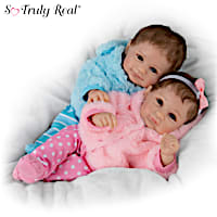 Twin Boy And Girl Lifelike Baby Doll Set By Ping Lau