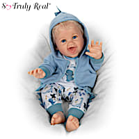 Lifelike Baby Boy Doll By Ping Lau "Roars" And "Giggles"