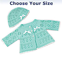 Sweater And Hat Baby Doll Accessory Set: Choose Your Size