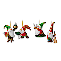 Christmas Tree Gnome Ornament Collection With Story Cards