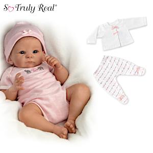 Little Peanut Baby Doll With Additional 2-Piece Outfit