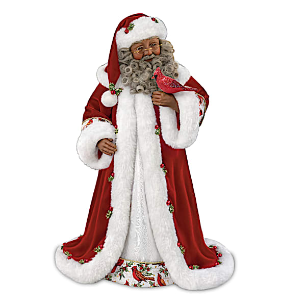 Winter Blessings 23 Tall Hand-Painted Santa Doll By Doll Artist