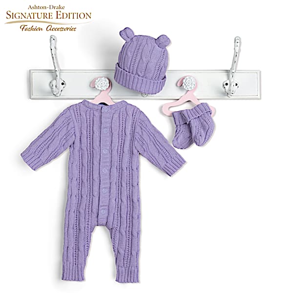 First Cuddles Knit Sleeper Baby Doll Accessory Set